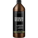 Redken Brews Daily Shampoo For Men, Lightweight Cleanser For All Hair Types, 33.8 Ounce