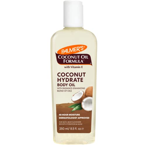 Palmers Coconut Oil Formula Body Oil, Body Moisturizer with Green Coffee Extract, Bath Oil for Dry Skin, 8.5 Ounces (Pour Cap)