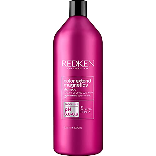 Redken Color Extend Magnetics Shampoo | For Color-Treated Hair | Gently Cleanses & Protects Color | With Amino Acid | Sulfate-Free | 10.1 Fl Oz (Pack of 1)