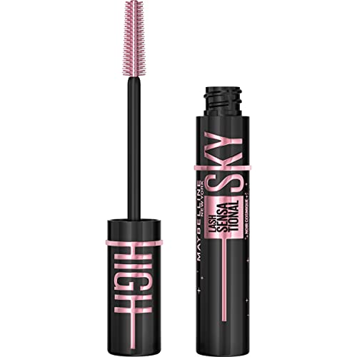 Maybelline New York Lash Sensational Sky High Serum Infused Lash Primer for Mascara, Lengthening, Thickening, Tinted and Washable Formula, Soft Black, 1 Count