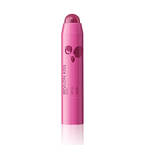 Revlon Lip Balm, Kiss Tinted Lip Balm, Face Makeup with Lasting Hydration, SPF 20, Infused with Natural Fruit Oils, 025 Fresh Strawberry, 0.09 Oz