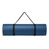 Gaiam Essentials Thick Yoga Mat - Fitness and Exercise Mat with Easy-Cinch Carrier Strap Included - Soft Cushioning and Textured Grip - Multiple Colors Options (Green, 72"L X 24"W X 2/5 Inch Thick)