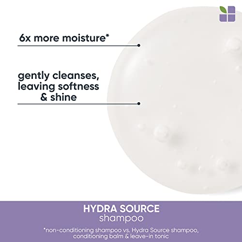 Biolage Hydra Source Shampoo | Hydrates & Moisturizes Dry Hair | Helps Repair Split Ends | Paraben-Free | For Dry Hair | Salon Shampoo | Weightless, Soft Finish | Vegan | Cruelty Free | 13.5 Fl. Oz