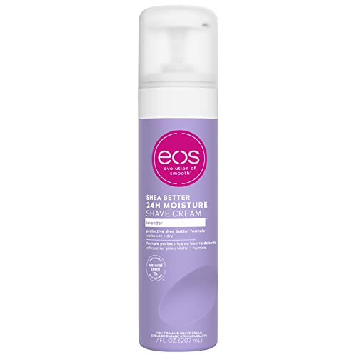 eos Shea Better Shaving Cream for Women Variety Pack - Pomegranate Raspberry + Pink Citrus, Shave Cream, Skin Care and Lotion with Shea Butter and Aloe, 24 Hour Hydration, 7 Fl Oz, Pack of 2