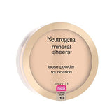 Neutrogena Mineral Sheers Lightweight Loose Powder Makeup Foundation with Vitamins A, C, & E, Sheer to Medium Buildable Coverage, Skin Tone Enhancer, Face Redness Reducer, Classic Ivory 10,.19 oz