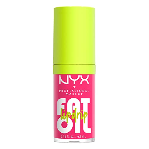 NYX PROFESSIONAL MAKEUP Fat Oil Lip Drip, Moisturizing, Shiny and Vegan Tinted Lip Gloss - My Main (Clear)