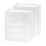 IRIS USA 10Pack Large Plastic Hobby Art Craft Supply Organizer Storage Containers with Latching Lid