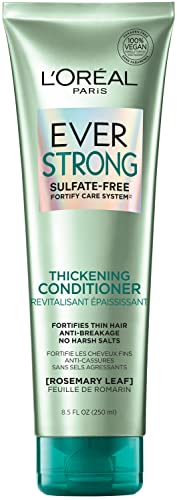 L’Oréal Paris EverStrong Thickening Sulfate Free Conditioner, Thickens + Strengthens, For Thin, Fragile Hair, with Rosemary Leaf, 8.5 Ounces (Packaging May Vary)