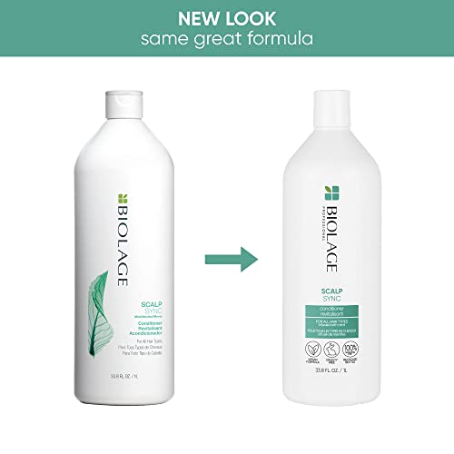 Biolage Scalp Sync Conditioner | Weightlessly Soothes & Nourishes To Promote A Healthy-Looking Scalp | Paraben Free | For All Hair Types | Cruelty Free | Vegan | Salon Conditioner | 33.8 Fl. Oz