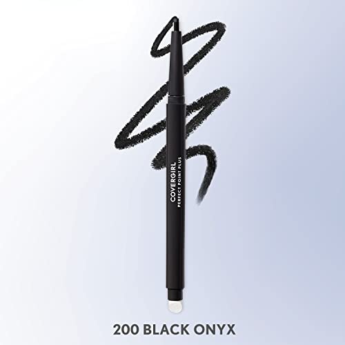 Covergirl Perfect Point Plus Self-Sharpening Eyeliner Pencil, Black Onyx, Pack of 2 (Packaging May Vary)