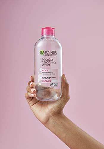 Garnier SkinActive Micellar Water for All Skin Types, Facial Cleanser & Makeup Remover, 13.5 Fl Oz (400mL), 2 Count (Packaging May Vary)