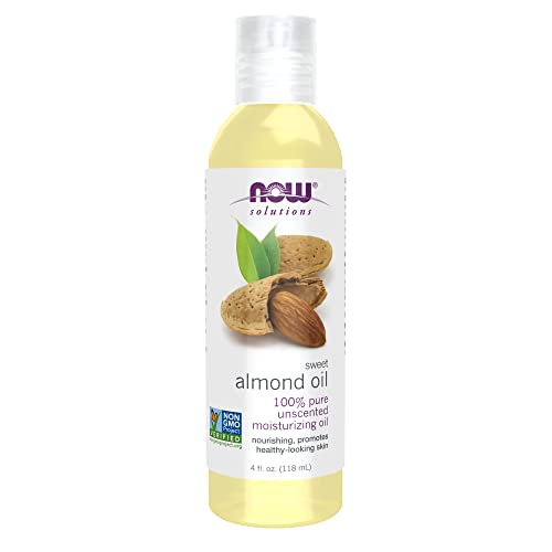 NOW Solutions, Sweet Almond Oil, 100% Pure Moisturizing Oil, Promotes Healthy-Looking Skin, Unscented Oil, 32-Ounce