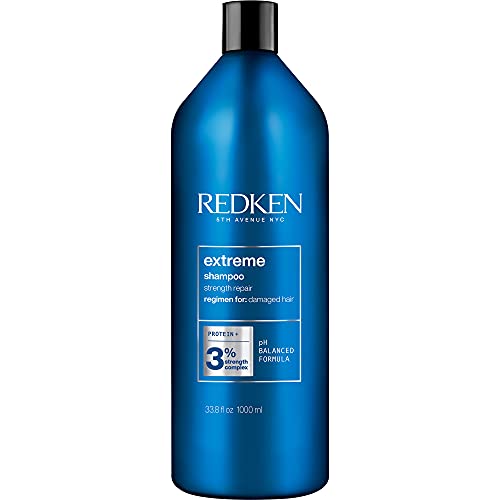 Redken Extreme Shampoo | Prevents Hair Breakage & Repair for Damaged Hair | Strengthen and Fortify | Infused With Proteins | For Weak, Brittle Hair | 10.1 Fl Oz