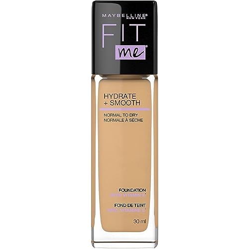 Maybelline New York Fit Me Dewy + Smooth SPF 18 Liquid Foundation Makeup, Natural Beige, 1 Count