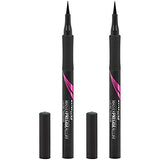 Maybelline Eyestudio Master Precise All Day Waterproof Liquid Eyeliner Makeup, Black, 2 Count