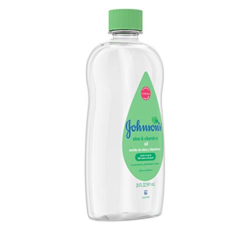 Johnsons Baby Oil, Mineral Oil Enriched with Aloe Vera and Vitamin E, 20 fl. oz