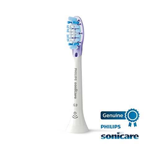 Philips Sonicare Genuine G3 Premium Gum Care Replacement Toothbrush Heads, 2 Brush Heads, White, HX9052/65