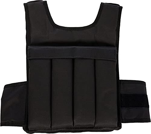 RUNmax 12lb-140lb Weighted Vest (Without Shoulder Pads, 40lb), Black