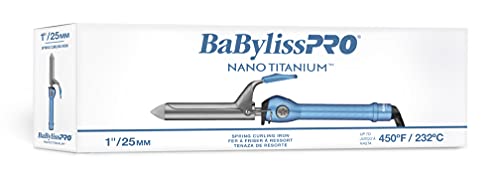 BaBylissPRO Spring Curling Iron, 1 1/4 Inch, Nano Titanium Hair Styling Tools & Appliances, BNT125S