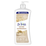 St. Ives Soothing Hand and Body Lotion Moisturizer for Dry Skin Oatmeal and Shea Butter Made with 100 percent Natural Moisturizers, 21 Fl Oz (Pack of 4)