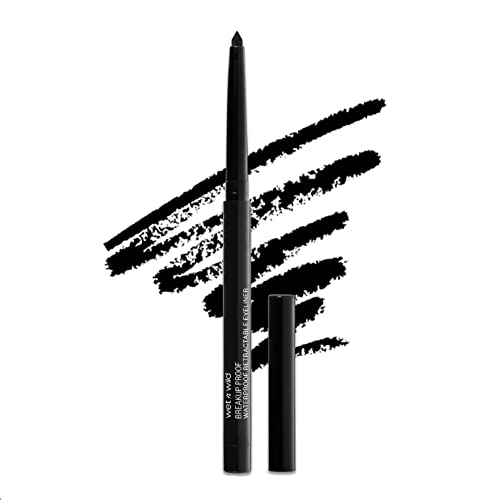 wet n wild Mega Last Breakup Proof Liquid Waterproof Eyeliner, Black, Quick Drying Retractable Gel Eyeliner, Smudge Resistant, Long Lasting 16 Hour Wear, Ultra Fine Brush Tip Pen