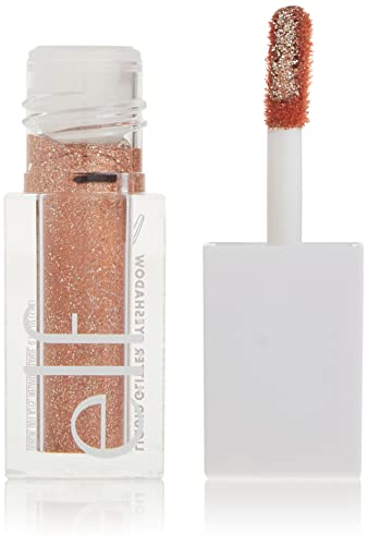 e.l.f., Liquid Glitter Eyeshadow, Long Lasting, Quick-Drying, Opaque, Gel-Based Formula, Creates High-Impact, Multi-Dimensional Eye Looks, Bling Bling, 0.10 Fl Oz