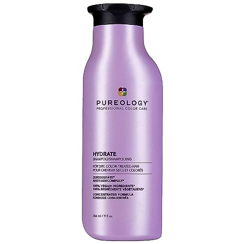 Pureology Hydrating Shampoo, For Dry & Colour-Treated Hair, Moisturises & Strengthens Hair, Sulfate-Free, Vegan, Hydrate, 266ml