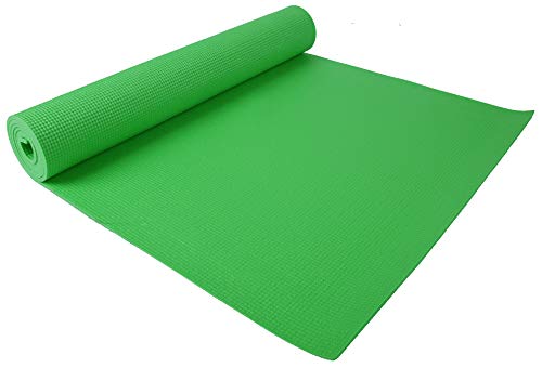 BalanceFrom Go Yoga All Purpose High Density Non-Slip Exercise Yoga Mat with Carrying Strap, 1/4", Black