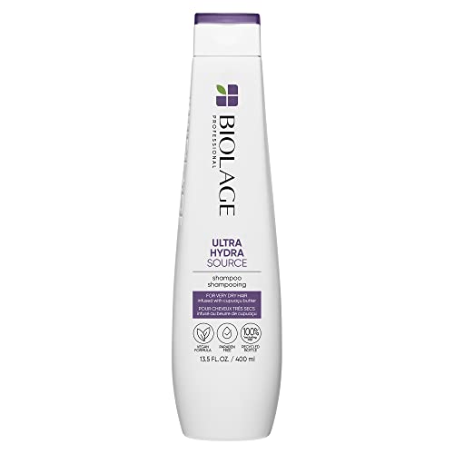 Biolage Ultra Hydra Source Shampoo | Deep Hydrating Shampoo for Very Dry Hair | Moisturizes Hair to Prevent Breakage | Paraben & Silicone-Free | Vegan | Salon Shampoo | 13.5 Fl. Oz