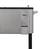 Permasteel PS-223-BK 80-Qt Patio Removable Basin Cooler, Black