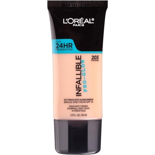 L’Oréal Paris Makeup Infallible Up to 24HR Pro-Glow Foundation, 202 Creamy Natural, 1 fl; oz.