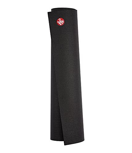 Manduka PRO Yoga and Pilates Mat – Long & Wide - Premium 6mm Thick Mat, Eco Friendly, Oeko-Tex Certified, Free of ALL Chemicals, High Performance Grip, Ultra Dense Cushioning for Support & Stability in Yoga, Pilates, Gym - 79 inches, Black