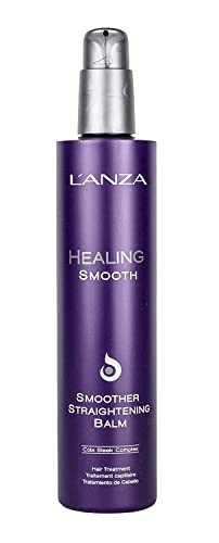 LANZA Healing Smooth Smoother Hair Straightener Balm, With Anti-frizz Technology, Moisturises, Nourishes, and Boosts Movement and Shine for a Naturally Straight Look (8.5 Fl Oz)