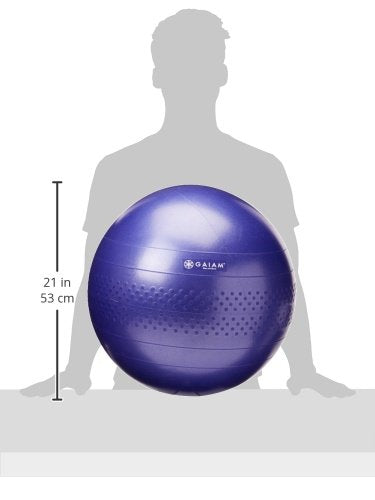 Gaiam 05-51982 Total Body Balance Ball Kit - Includes 65cm Anti-Burst Stability Exercise Yoga Ball, Air Pump & Workout Video - Green