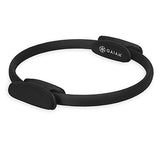 Gaiam Pilates Ring 15 Fitness Circle - Lightweight & Durable Foam Padded Handles | Flexible Resistance Exercise Equipment for Toning Arms, Thighs/Legs & Core, Black