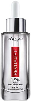 L'Oreal Paris Revitalift 1.5% Pure Hyaluronic Acid Face Serum, Hydrate & Reduce Wrinkles, Fragrance Free 1.7 oz