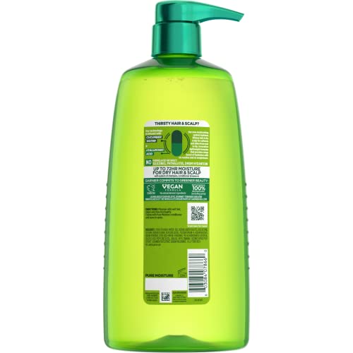 Garnier Fructis Pure Moisture Hydrating Shampoo for Dry Hair and Scalp, 33.8 Fl Oz, 1 Count (Packaging May Vary)