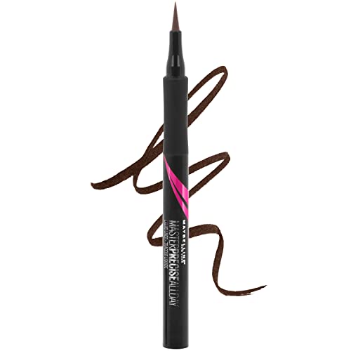 Maybelline Eyestudio Master Precise All Day Waterproof Liquid Eyeliner Makeup, Black, 2 Count