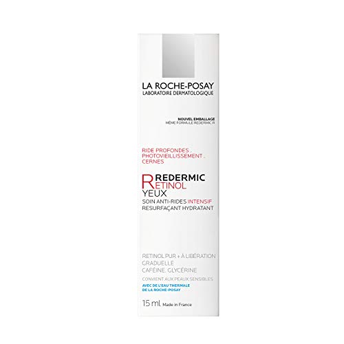 La Roche-Posay Redermic R Eyes Retinol Eye Cream, Anti-Aging Eye Cream to Reduce Wrinkles and Dark Circles With Pure Retinol and Caffeine, 0.5 Fl Oz (Pack of 1)