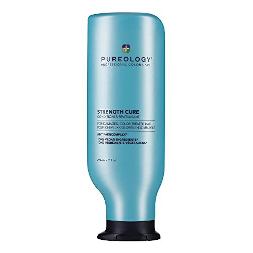 Pureology Conditioner, For Damaged & Colour-Treated Hair, Strengthens & Softens Hair, Protects Hair Colour, Sulfate-Free, Vegan, Strength Cure, XXXml