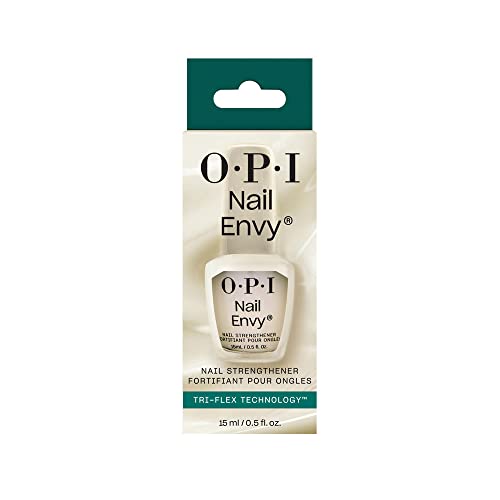 OPI Nail Envy, Nail Strengthening Treatment, Stronger Nails in 1 Week, Vegan Formula, Sheer Soft Nude Crème Finish, Double Nude-y, 0.5 fl oz