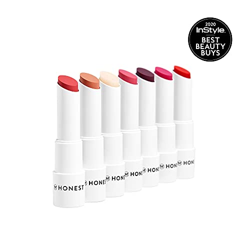 Honest Beauty Tinted Lip Balm | Antioxidant-rich Acai Extracts + Avocado Oil | EWG Certified, Vegan, Cruelty Free | Plum Drop