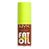 NYX PROFESSIONAL MAKEUP Fat Oil Lip Drip, Moisturizing, Shiny and Vegan Tinted Lip Gloss - My Main (Clear)