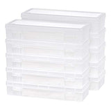 IRIS USA 10Pack Large Plastic Hobby Art Craft Supply Organizer Storage Containers with Latching Lid