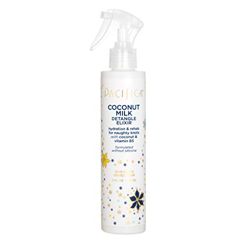 Pacifica Beauty, Coconut Milk Detangle Elixir, Detangler Spray, Leave In Conditioner, Conditioning, Coconut, Vitamin B, Nourishing, Silicone & Sulfate Free, Vegan & Cruelty Free