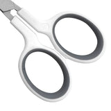 Westcott 16380-001 4 Curved Blade Titanium Embroidery Scissors for Crafting, White/Gray