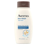 Aveeno Skin Relief Fragrance-Free Body Wash with Triple Oat Formula, Gentle Daily Cleanser for Sensitive Skin Leaves Itchy, Dry Skin Soothed & Feeling Moisturized, Sulfate-Free, 33 fl. oz