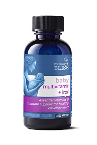 Mommys Bliss Baby Multivitamin + Iron, Daily Essential Vitamins for Immune Support, Healthy Growth & Bone Development, Age 2 Months+, 30 ml, Liquid