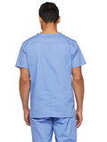 Dickies EDS Signature Scrubs for Men, Multi-Pocket V-Neck Scrub Top in Soft Brushed Poplin 81906, S, Ciel