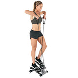 Sunny Health & Fitness Mini Stepper with Resistance Bands, Black